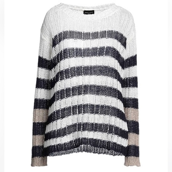 Roberto Collina Sweaters - Roberto Collina Striped Knit Sweater - Size Small